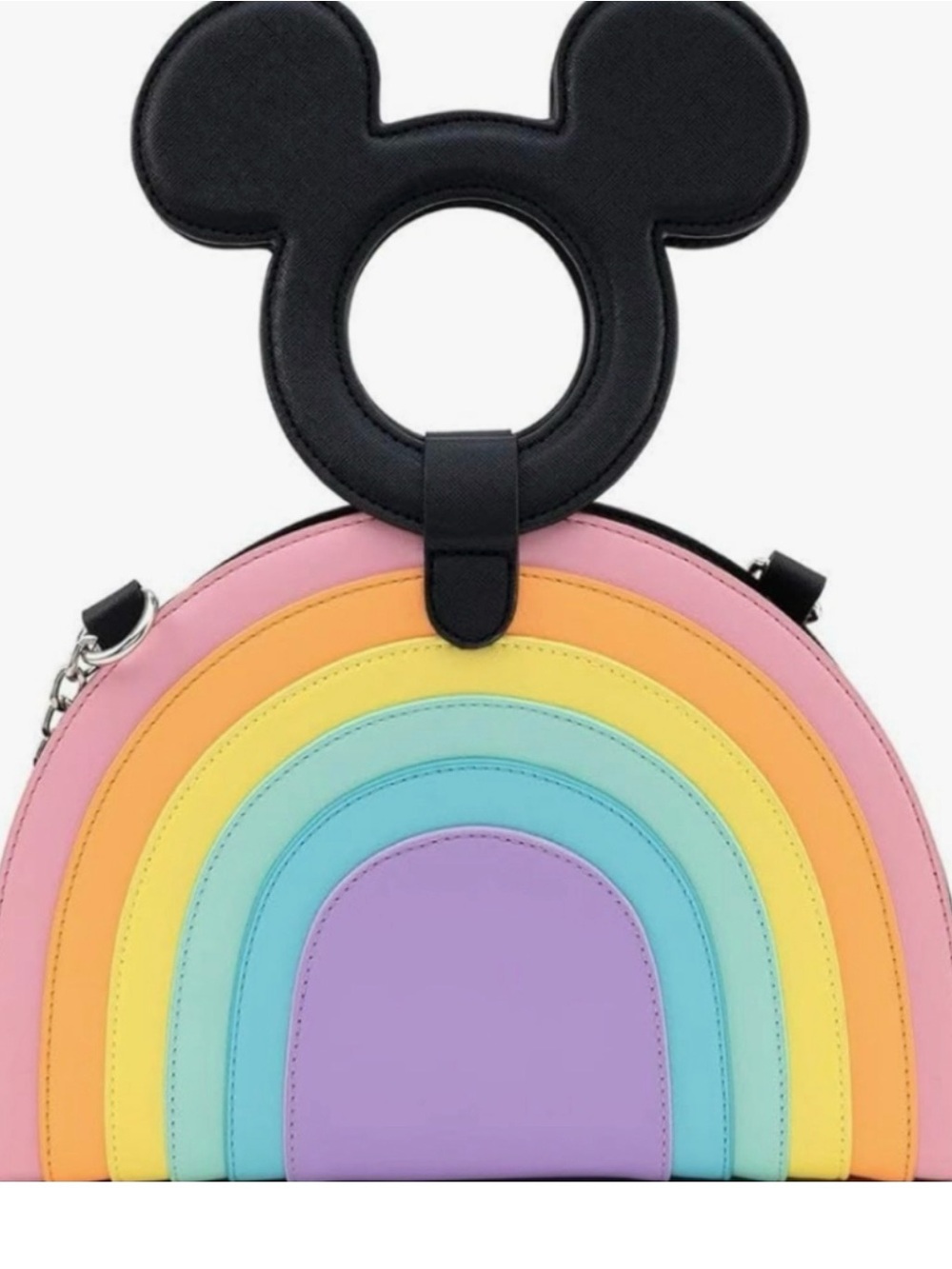 Loungefly x Disney Mickey Mouse Pastel Rainbow Crossbody Bag - Picture 5 of 7